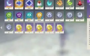 Baizhu + Nahida + arma dela // Nilou +arma dela // ganyu