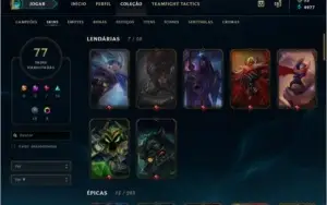 Conta Platina 4 , 140 champions , 77 skins