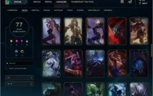 Conta Platina 4 , 140 champions , 77 skins