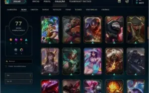 Conta Platina 4 , 140 champions , 77 skins