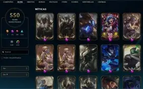 Conta diamante 4, 550 Skins, 60k EA, all champs, 2k RP