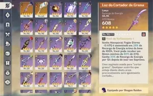 Conta Genshin : Raiden + Arma assinatura