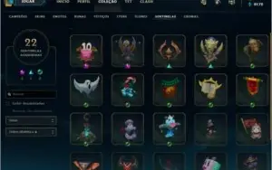 Conta League Of Legendes gold 1 com 396 skins