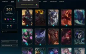 Conta League Of Legends Diamante 1 - Full champs - 209 skins
