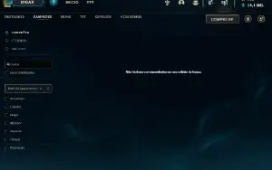 Conta lol com todos os campeões e 166 skins
