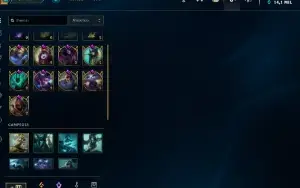 Conta lol com todos os campeões e 166 skins