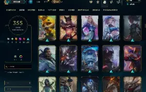 Unranked com TODOS os champs e 355 Skins ( ADC / JG / TOP )