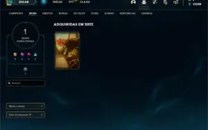 Conta ouro 4 com 35 Champs e 1 Skin + 1 Fragmento