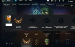 Conta ouro 4 com 35 Champs e 1 Skin + 1 Fragmento