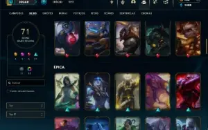Esmeralda 3 com 80 Champs e 71 Skins + 45 Espolios