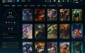 Esmeralda 3 com 80 Champs e 71 Skins + 45 Espolios