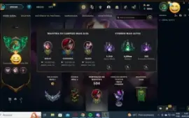 Conta League of Legends nivel 400 90+skins Gold