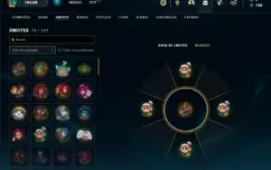 Conta ouro 1 com 100 PDL, 37 Champs e 5 Skins