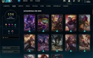 Conta LOL level 523 + 1,7k RP + 50K EA + WILD RIFT DIAMANTE