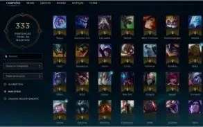 Conta c/todos os campeões e 98 skins (vitoriosas S3+)