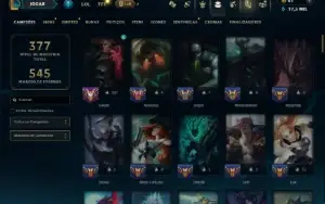 Unranked com 100 Champs e 109 Skins +2 Prestigios
