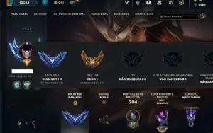 Conta Diamante 2 com 60 Champs e 15 Skins + 2 Fragmentos