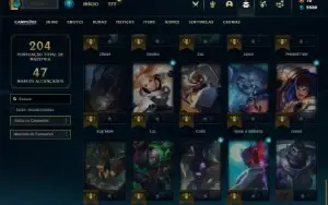 Conta Diamante 2 com 60 Champs e 15 Skins + 2 Fragmentos