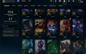 Conta Diamante 2 com 60 Champs e 15 Skins + 2 Fragmentos
