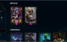 Conta LOL (PLAT 4 S11) com todos os campeões e varias skins