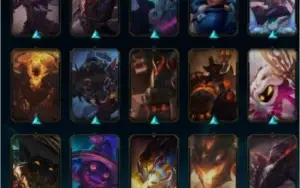 Conta LOL (PLAT 4 S11) com todos os campeões e varias skins