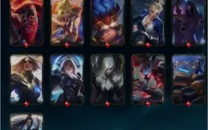 Conta LOL (PLAT 4 S11) com todos os campeões e varias skins