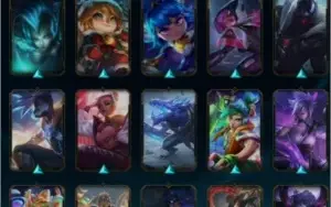 Conta LOL (PLAT 4 S11) com todos os campeões e varias skins