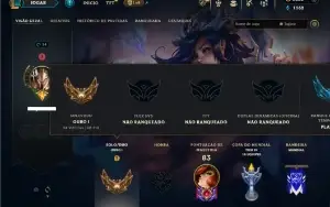 Ouro 1 com 45 Champs e 10 Skins + 3380 RP
