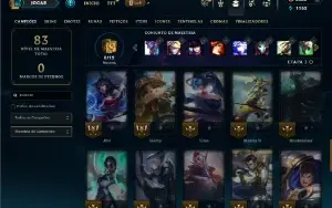 Ouro 1 com 45 Champs e 10 Skins + 3380 RP
