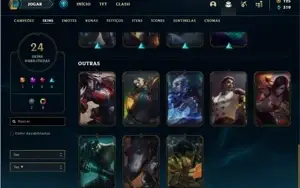 Conta ouro 4 com 44 Champs e 24 Skins