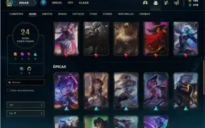 Conta ouro 4 com 44 Champs e 24 Skins