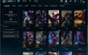 Conta platina 4 com 27 champs e 11 Fragmentos de skins