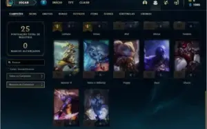 Conta platina 4 com 27 champs e 11 Fragmentos de skins