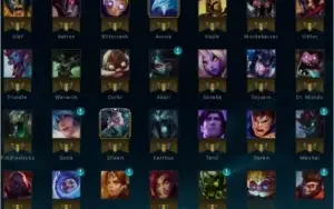 CONTA PLATINA 3 108 CAMPEÕES E 22 SKINS NO VALOR DE 17K
