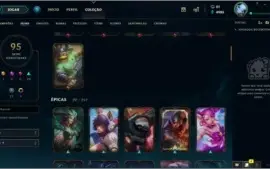 CONTA SEM MD10 (ex-GOLD 1), 95 SKINS, FALTAM 2 CHAMPIONS