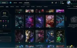 CONTA SEM MD10 (ex-GOLD 1), 95 SKINS, FALTAM 2 CHAMPIONS
