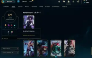 Acc com riven season 2, elise e morgana vitoriosa, 62 skins