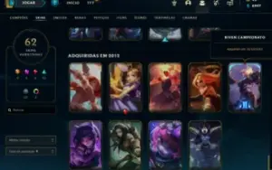 Acc com riven season 2, elise e morgana vitoriosa, 62 skins