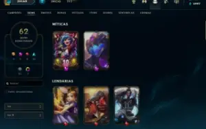 Acc com riven season 2, elise e morgana vitoriosa, 62 skins