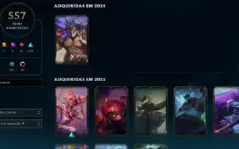 Conta League Of Legends Diamante 3 557 Skins Com Email
