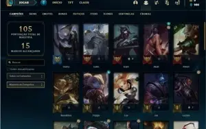 Conta bronze 1 com 44 Champs e 12 Skins