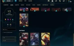 Conta bronze 1 com 44 Champs e 12 Skins