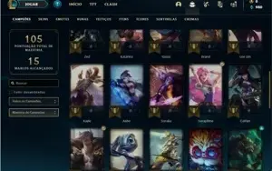 Conta bronze 1 com 44 Champs e 12 Skins