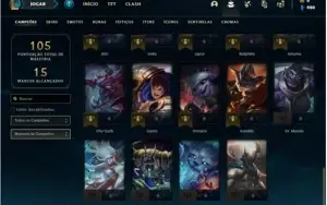 Conta bronze 1 com 44 Champs e 12 Skins