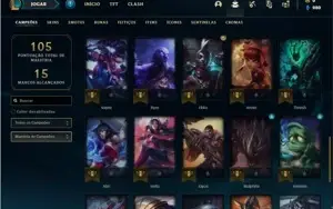 Conta bronze 1 com 44 Champs e 12 Skins