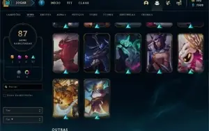 Conta League of Legends 2015 - 87 Skins - Ouro 1
