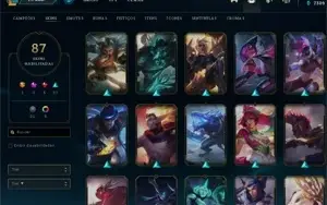 Conta League of Legends 2015 - 87 Skins - Ouro 1