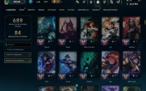 Bronze 4 com TODOS os Champs e 112 Skins ( ADC / JG / MID )