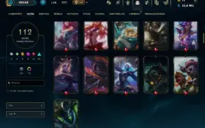 Bronze 4 com TODOS os Champs e 112 Skins ( ADC / JG / MID )