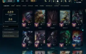 Bronze 4 com TODOS os Champs e 112 Skins ( ADC / JG / MID )